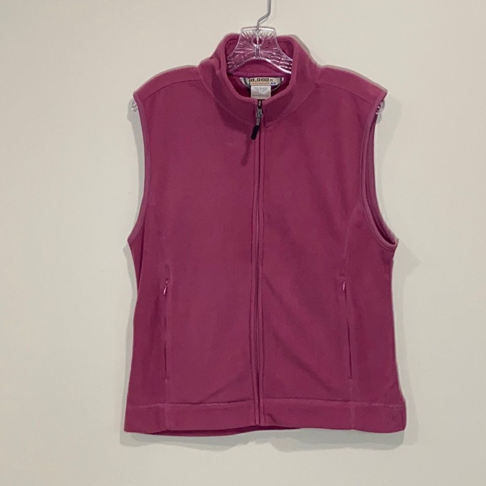 10,000 ft Above Sea Level Pink Fleece Vest. Size Large